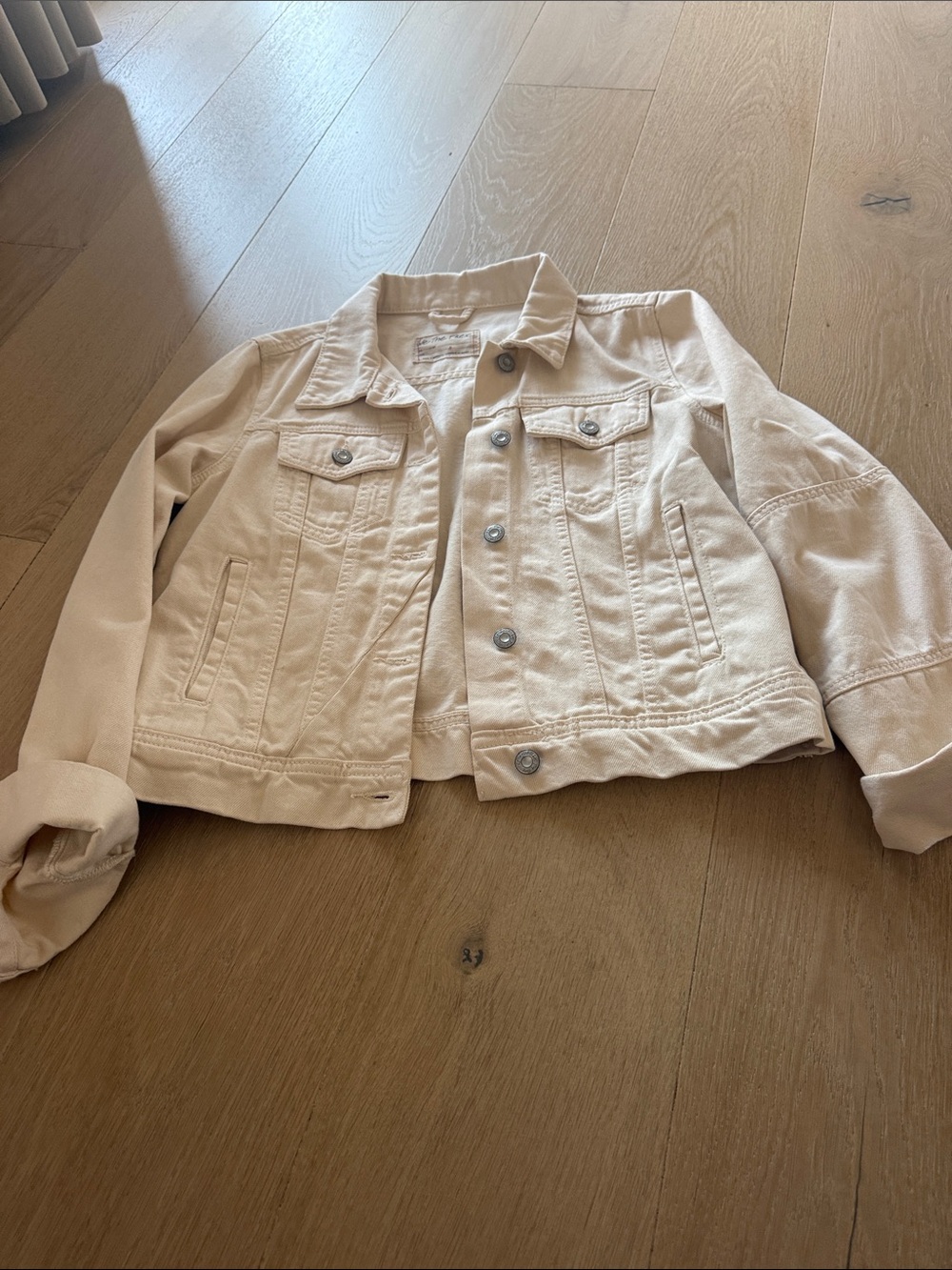 We The Free Cream Denim Jacket